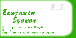 benjamin szomor business card